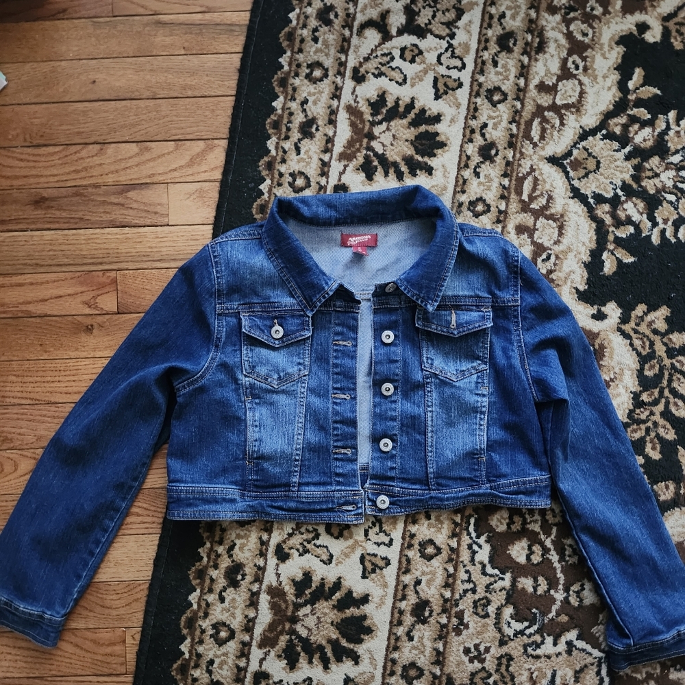 Arizona Girls Denim Blue Kids Jacket; 18.5 Plus